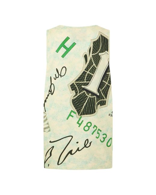 Moschino Green Sleeveless Tops for men