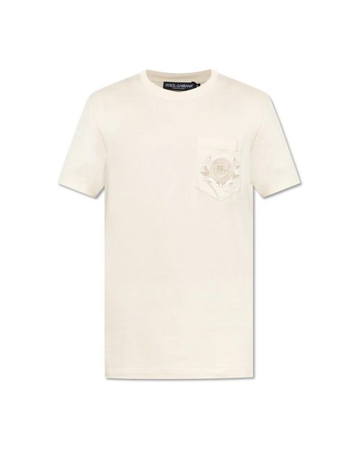 T-Shirts di Dolce & Gabbana in Natural da Uomo