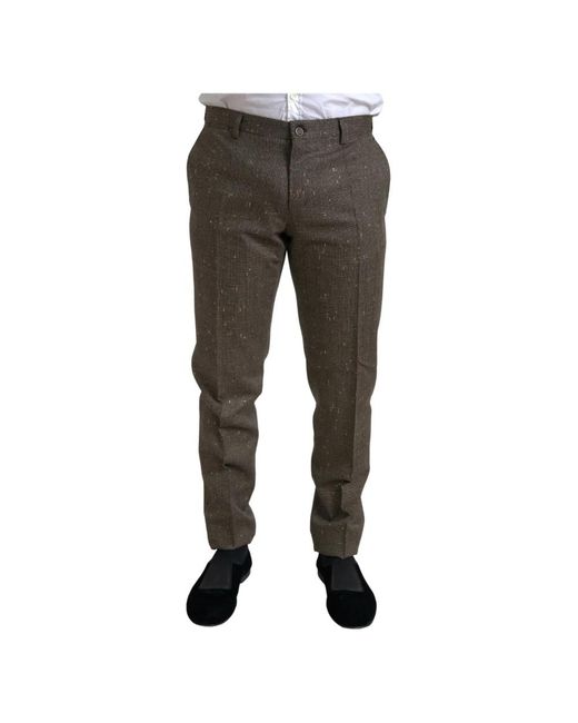 Dolce & Gabbana Gray Suit Trousers for men