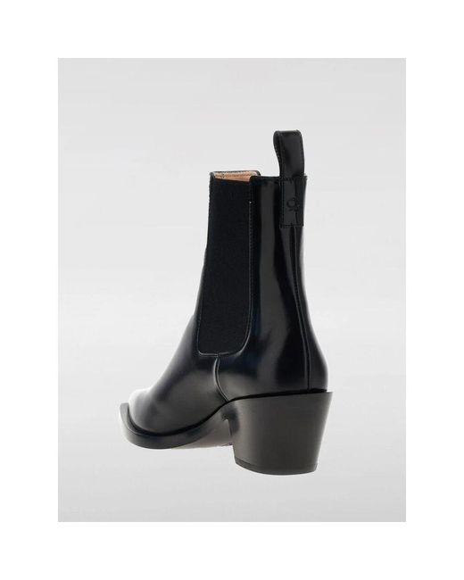 Gianvito Rossi Black Schwarze Lederknöchelstiefel