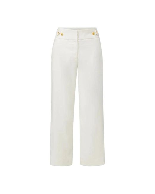 Pantalones blancos de pierna ancha aubrie Veronica Beard de color White
