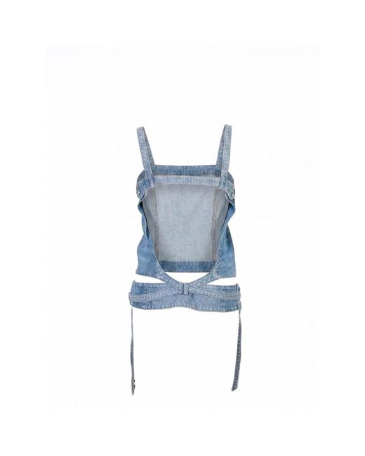 DIESEL Blue Sleeveless Tops