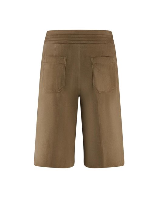 Riani Leren Shorts in het Natural