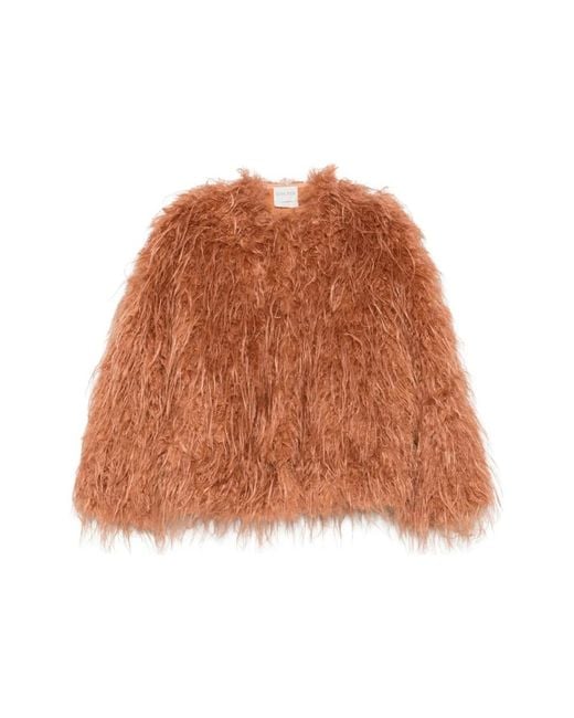 Forte_forte Brown Faux Fur & Shearling Jackets