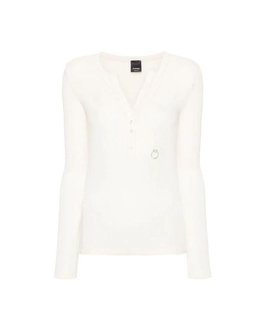 Long Sleeve Tops di Pinko in White