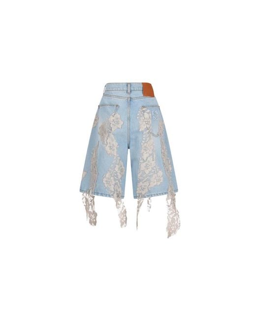 GIUSEPPE DI MORABITO Blue Denim Shorts