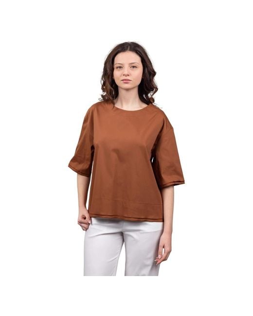 Gran Sasso Brown Blouses
