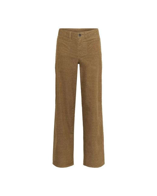 Kaffe Wide Trousers in het Natural