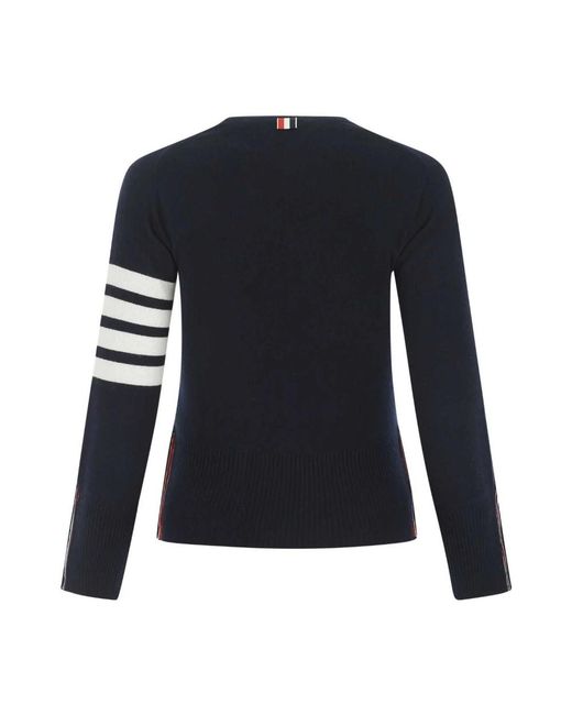 Thom Browne Blue Round-Neck Knitwear