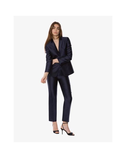 Alberta Ferretti Blue Cropped Trousers