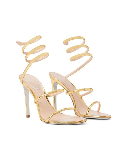 High Heel Sandals Rene Caovilla en coloris Metallic