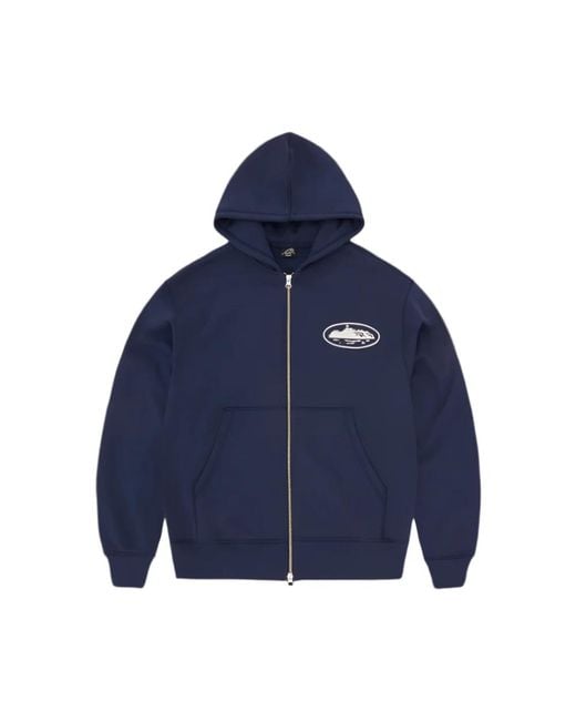 corteiz Blue Zip-Throughs for men