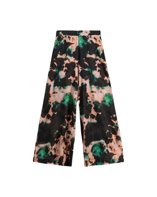 Roberto Collina Green Weite Palazzo Hose Rost