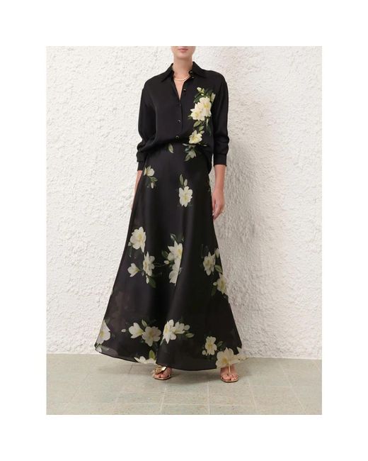 Zimmermann Elegante Harmony Flare Rok in het Black