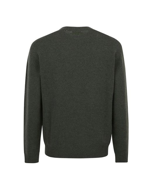 Alanui Green Round-Neck Knitwear for men