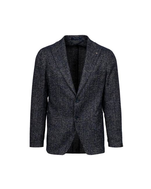 Tagliatore Herringbone Blazer in het Blue voor heren