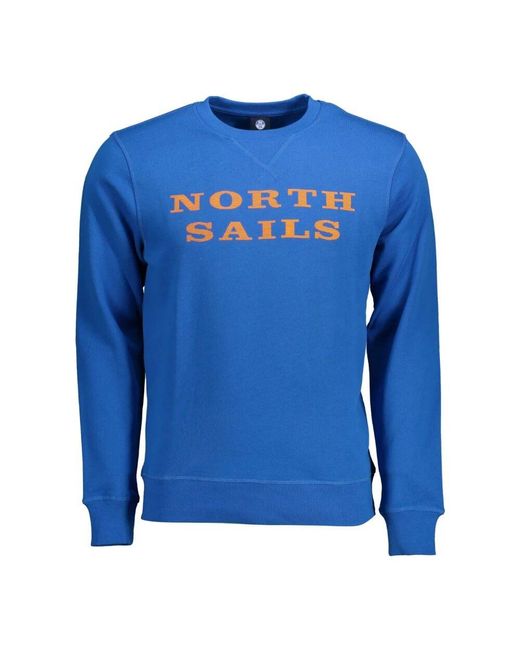 North Sails Blauer langarm-crewneck-sweatshirt in Blue für Herren