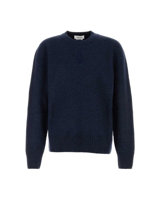 McQueen Blue Round-Neck Knitwear for men