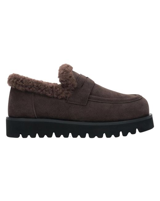 ESTRO Black Hohe Slipper Mit Fellfutter