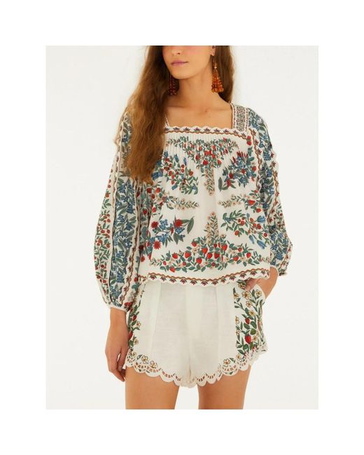 Farm Rio Brown Blouses
