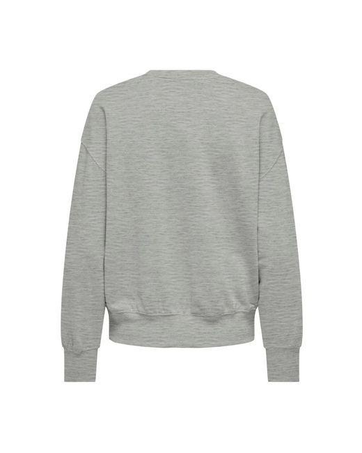 ONLY Gray Bella long sleeves o-neck pullover