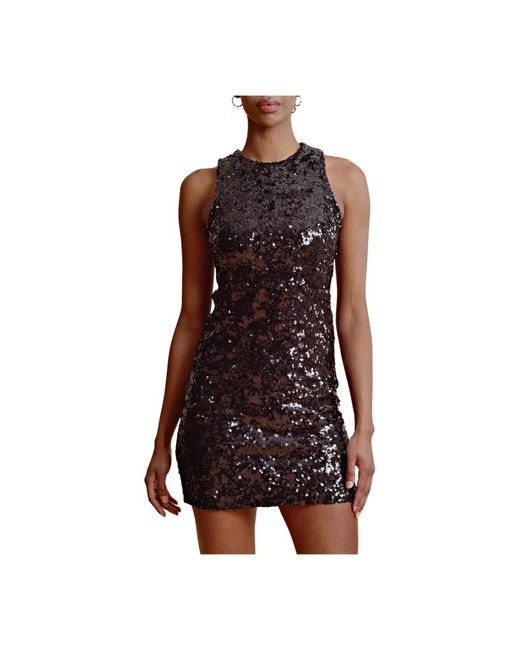 byTiMo Black Pailletten Ärmelloses Minikleid