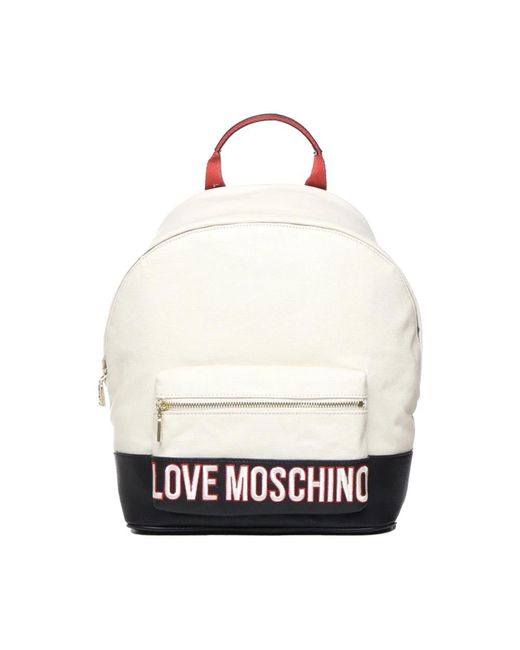 Love Moschino White Backpacks