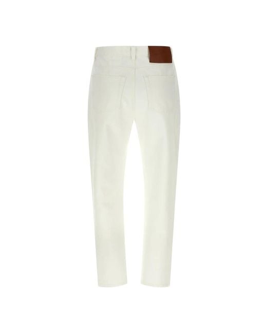 Victoria Beckham White Cropped Jeans