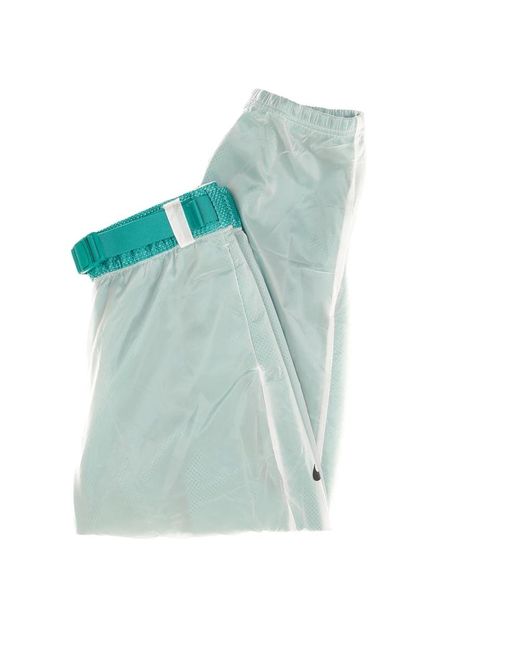 Nike Fitness ,Groen ,Polyester High-Rise Mesh Broek in het Blue