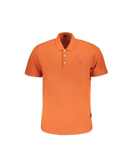 Napapijri Orange Polo Shirts for men