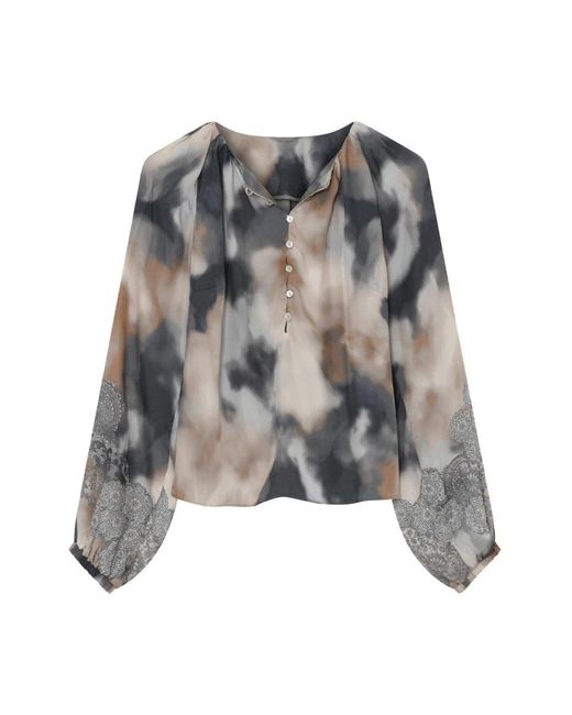 GUSTAV Overhemden ,Veelkleurig ,Annebell Top Lange Mouw 60605 in het Gray