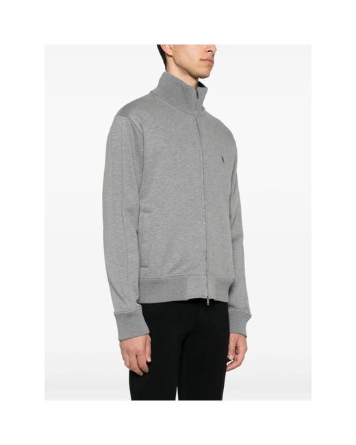 Givenchy Hoodies & Sweatvesten ,Grijs ,Katoen Grijze Jas Met Hoge Kraag in het Gray voor heren
