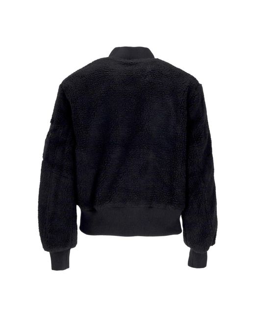 Alpha Industries Jassen ,Zwart ,Polyester Sherpa Teddy Zwart Jack Mannen in het Blue voor heren