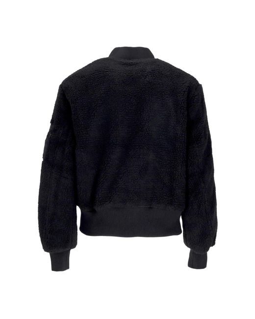 Alpha Industries Jassen ,Zwart ,Polyester Sherpa Teddy Zwart Jack Mannen in het Blue voor heren