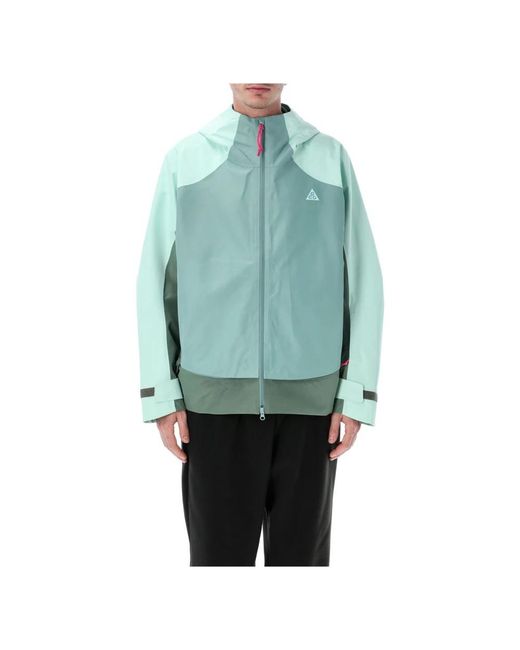 Nike Fitness ,Groen ,Polyester Mystery Lights Snow Jacket in het Blue voor heren