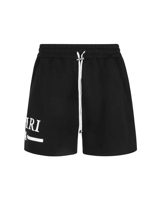 Amiri Stilvolle schwarze logo-shorts in Black für Herren