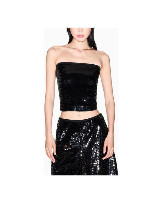 ARMANI EXCHANGE Black Sleeveless Tops