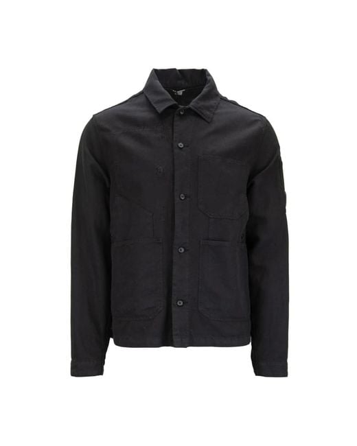 Light Jackets di C P Company in Black da Uomo