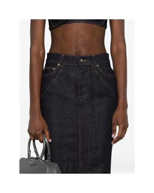 Givenchy Midi Kickback Rok in het Black