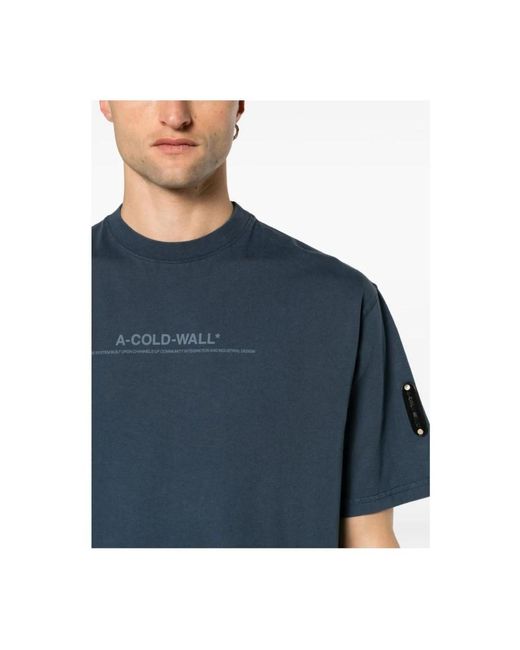 A_COLD_WALL* Discourse logo print t-shirt,streetwear discourse logo print t-shirt in Blue für Herren