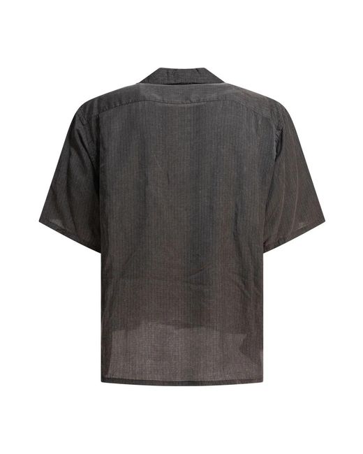 Kaptain Sunshine Open Collared Ss Shirt in Black für Herren