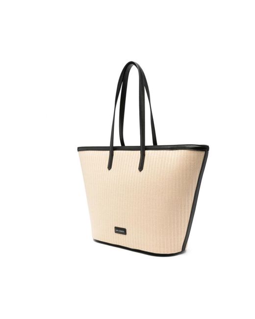 Karl Lagerfeld Natural Tote Bags