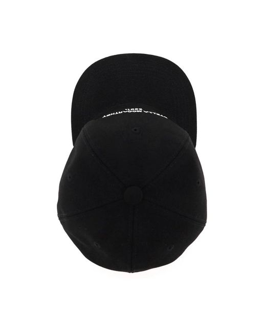 Stella McCartney Accessoires ,Zwart ,Katoen Baseballpet Met Contrasterend Logo in het Black