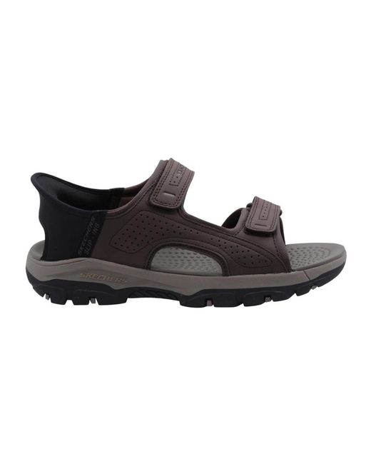 Skechers Black Flat Sandals for men
