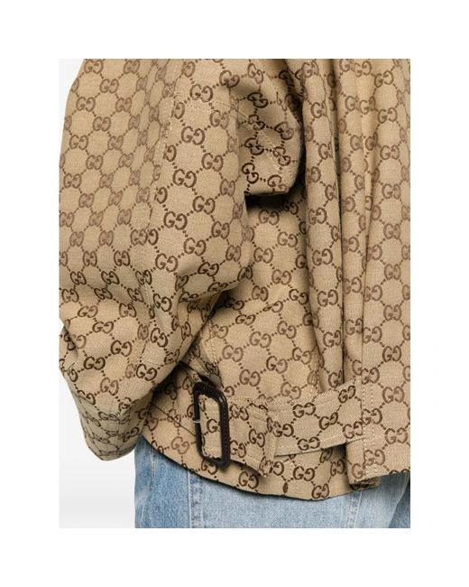 Gucci Jassen ,Bruin Coats Camel in het Natural
