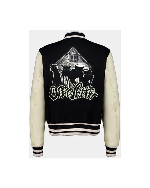 Off-White c/o Virgil Abloh Black Bomber Jackets for men