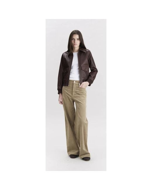 Leather Jackets A.P.C. de color Brown