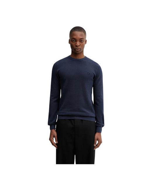 Fred Perry Round-Neck Strickwaren in Blue für Herren