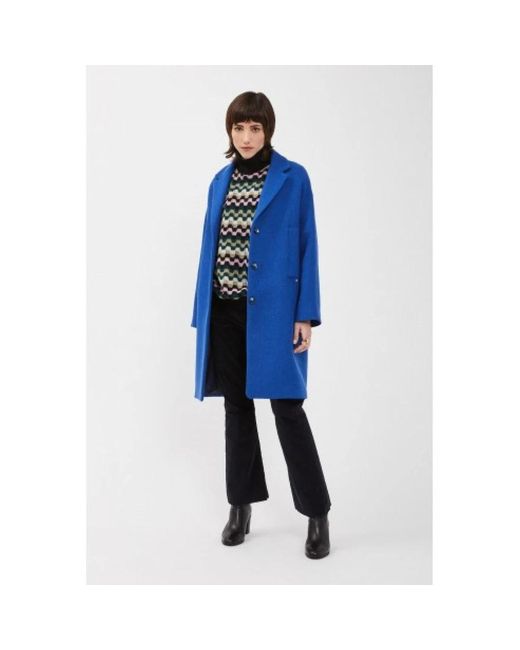 Ottod'Ame Blue Single-Breasted Coats