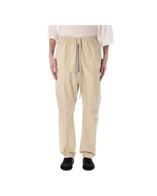 Rick Owens Natural Straight Trousers for men